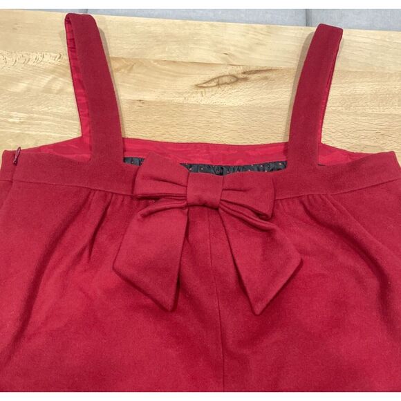J. Crew Red Wool Cashmere Blend Soft Sleeveless Dress Side Pockets Women Size 4 - Picture 8 of 8